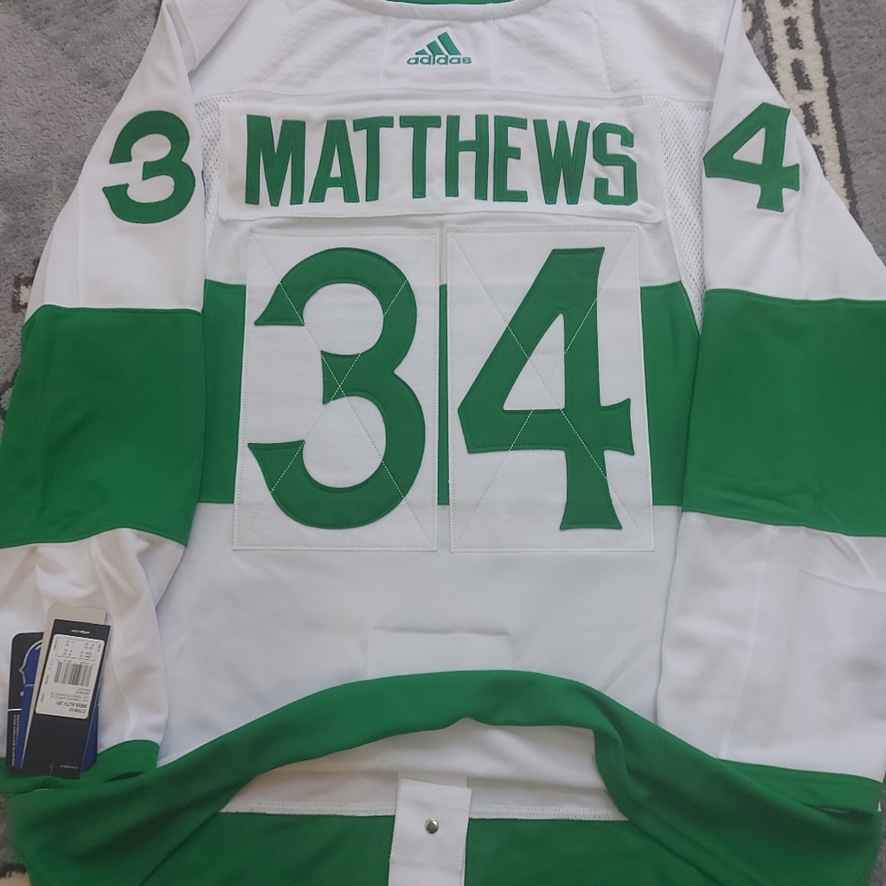 Adidas Auston Mathews St Pats size 50